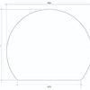 D-Shaped 900x750 Polished Edge Mirror