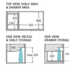Mila 900mm Wall Hung Vanity Left Drawer