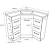 Bella 900 x 900 Corner Vanity