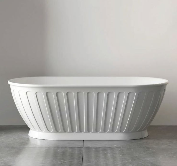 Abby 1500 Matte White Freestanding Bath