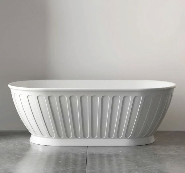 Abby 1700 Matte White Freestanding Bath