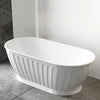 Abby 1500 Matte White Freestanding Bath
