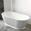 Abby 1700 Matte White Freestanding Bath