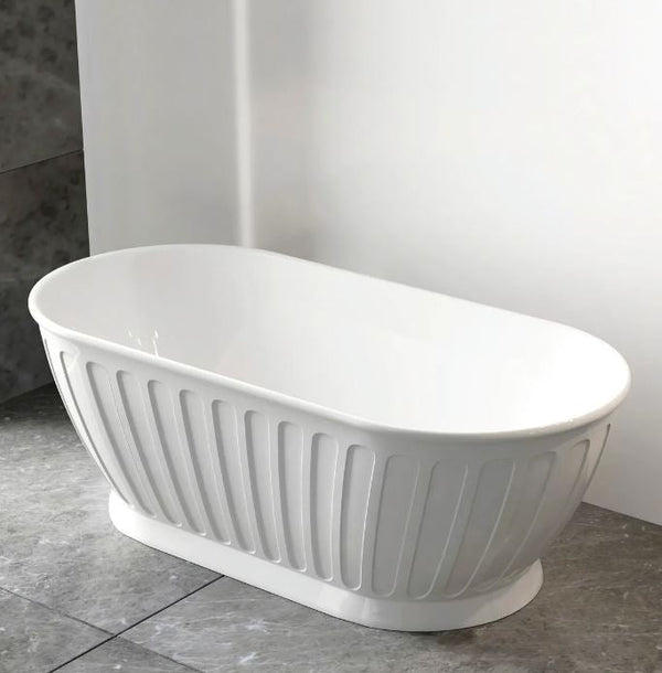 Abby 1700 Matte White Freestanding Bath