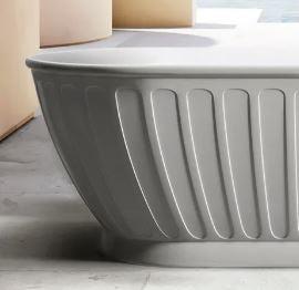 Abby 1700 Matte White Freestanding Bath
