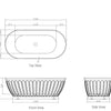 Abby 1700 Matte White Freestanding Bath