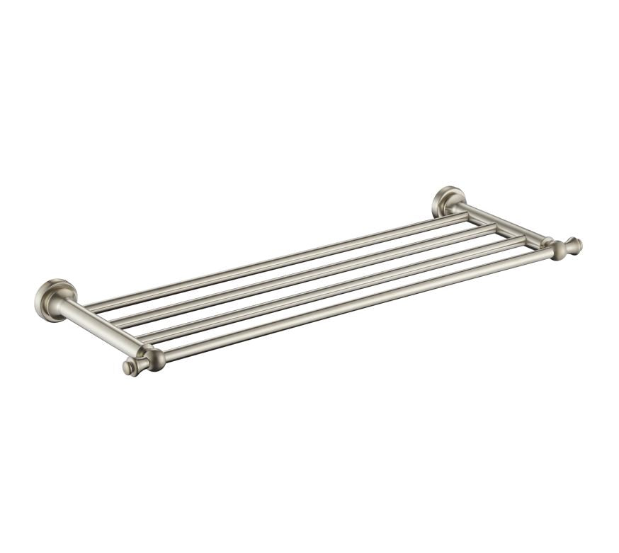 Abby Brushed Nickel Towel Shelf
