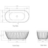 Abby 1500 Matte White Freestanding Bath