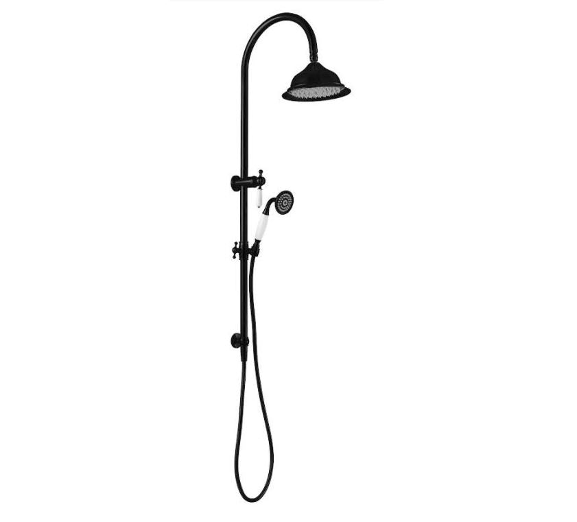 Abby Matte Black Twin Shower Set