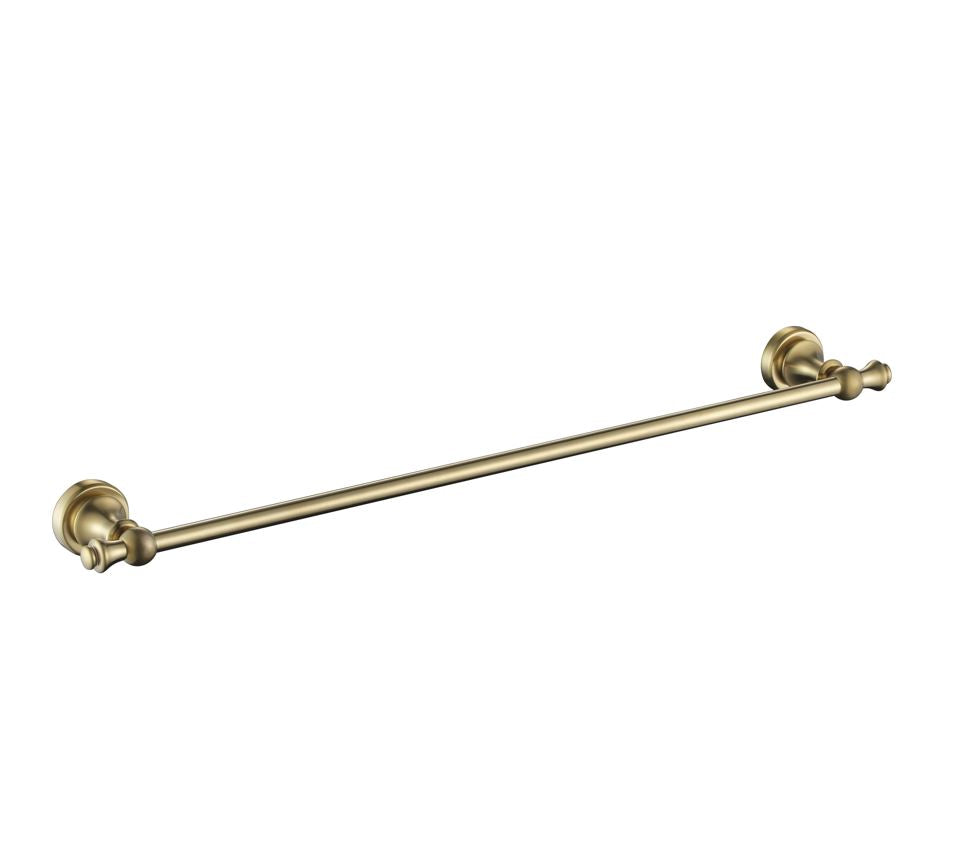 Abby Brushed Brass Single Towel Rail