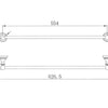 Abby Brushed Nickel Single Towel Rail