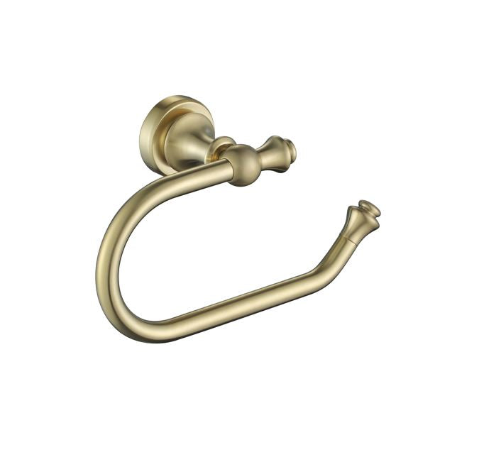 Abby Brushed Brass Toilet Roll Holder
