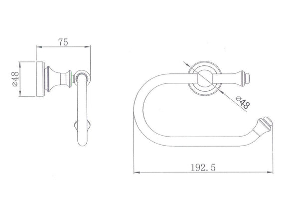 Abby Brushed Nickel Toilet Roll Holder