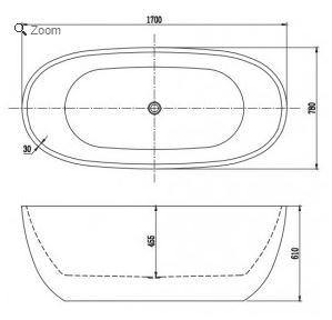 Ally Bath 1500-1700mm - Bayside Bathroom