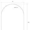 Arch 500x800 Polished Edge Mirror