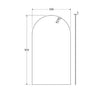 Arch 500x900 Polished Edge Mirror