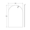 Arch 600x900 Polished Edge Mirror