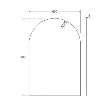 Arch 600x900 Polished Edge Mirror