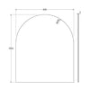 Arch 900x1050 Polished Edge Mirror