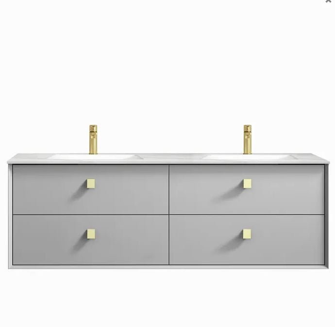 Boston Light Grey 1500mm Wall Hung Vanity