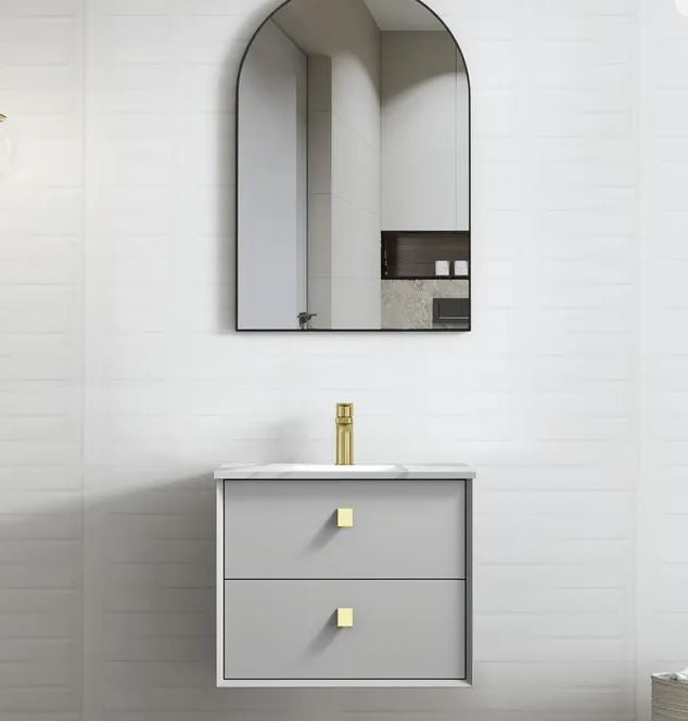 Boston Light Grey 600mm Wall Hung Vanity