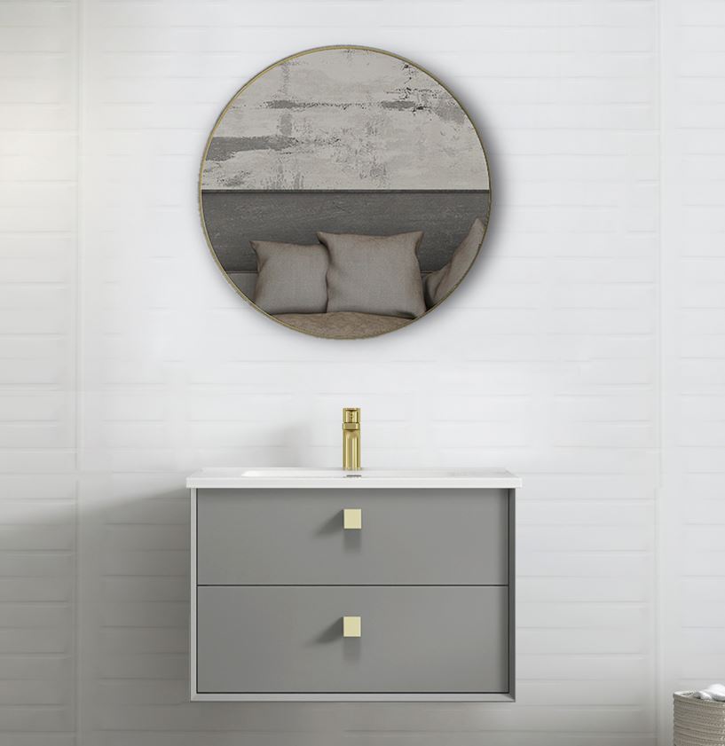 Boston Light Grey 750mm Wall Hung Vanity