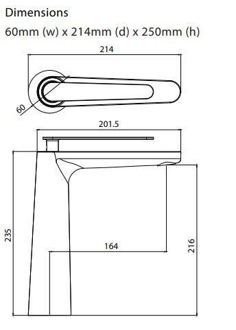Atlanta Tall Basin mixer- Chrome - Bayside Bathroom