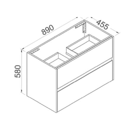 Axel Timber Vanity 750-900mm