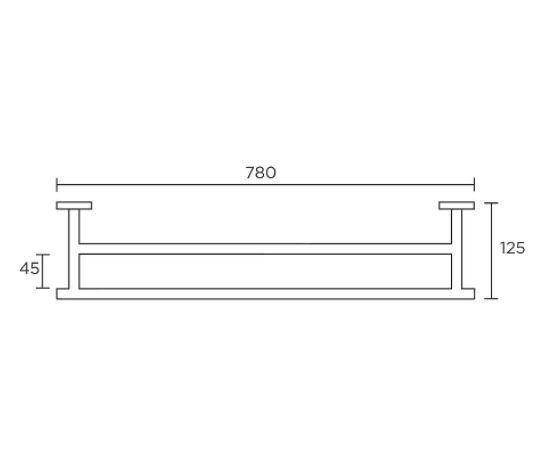 Axus 80cm Double Towel Rail - Bayside Bathroom