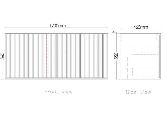 Finley Matte Black 1200mm Wall Hung Vanity