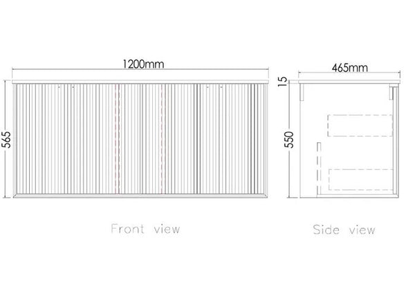 Finley Matte Black 1200mm Wall Hung Vanity