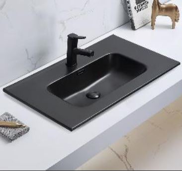 Delta Matte Black 910mm Ceramic Moulded Top