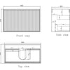 Finley Matte Black 900mm Wall Hung Vanity