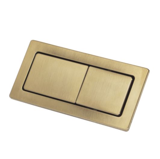 Rectangular Urban Brass Flush Buttons