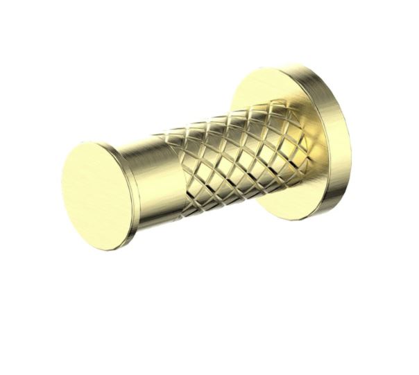 Textura Robe Hook - Brushed Brass