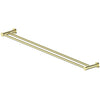 Textura Double Towel Rail - Brushed Brass