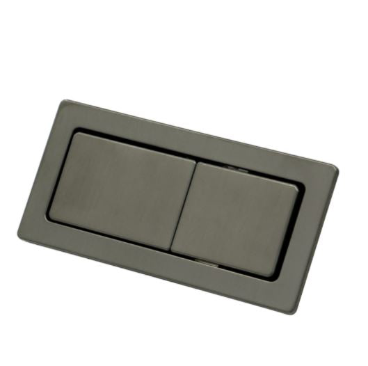 Rectangular Gun Metal Flush Buttons