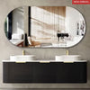 Chloe Black Oak 1800mm Curve Vanity