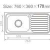 Manu 760 x 360 Sink