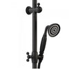 Lillian Twin Rail Shower - Matte Black