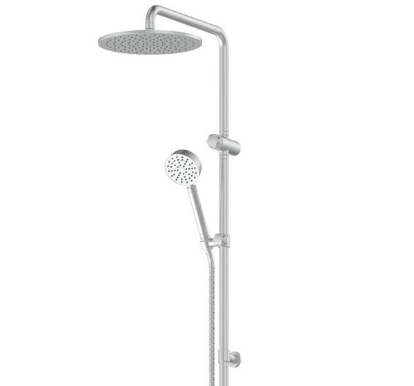 Gisele Twin Rail Shower - Brushed Brass