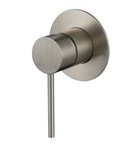 Round Mini Shower mixer - Brushed Nickel
