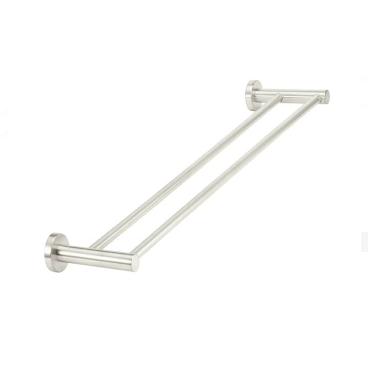 Meir Round Double Towel Rail 600mm- Brushed Nickel