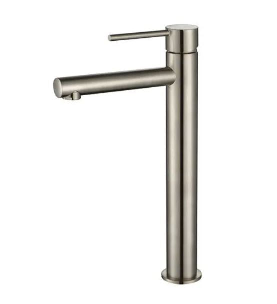 Round Mini Tall Basin mixer - Brushed Nickel