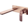 Synergii Wall Mount Basin Mixer - Brushed Rose Gold