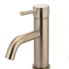 Meir Round Basin mixer Curved - Champagne - Bayside Bathroom