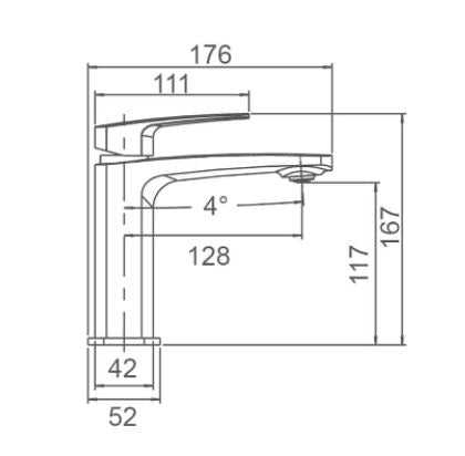 Neon Basin Mixer in Brushed Nickel