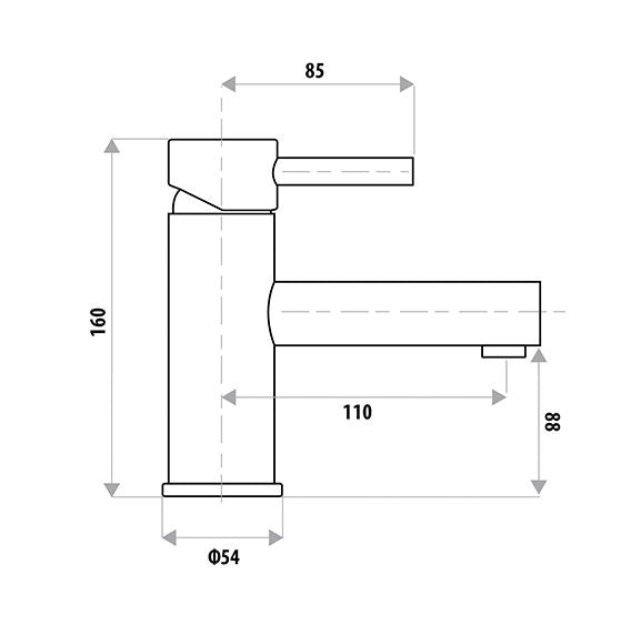 Elle Stainless Steel Basin Mixer