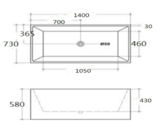 Mecca 1400mm-1700mm Multi Fit Bath