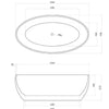 Leslie White Freestanding Bath 1540-1700mm